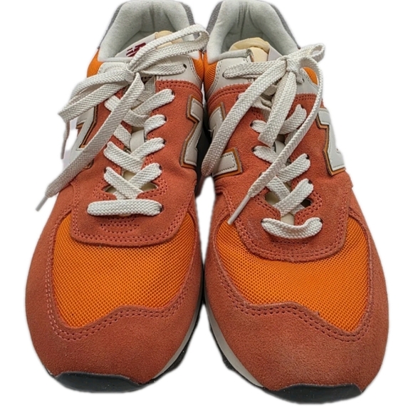New Balance Classic 574 Gulf Red Womens Size 10 Athletic Sneakers TN Orange NEW - Picture 2 of 9